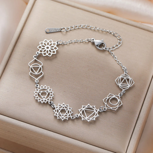 7 Chakra Yoga Charm Bracelet